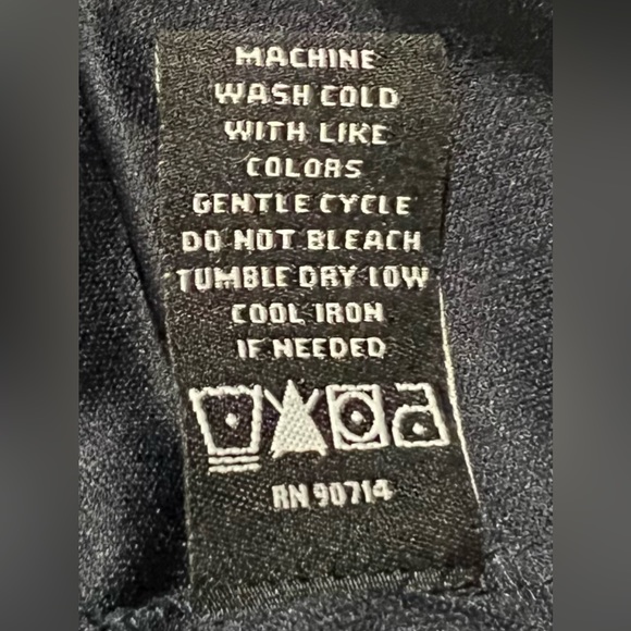 aDressing Woman Full Length Maxi Dress White/Navy Blue Size 10 - Picture 9 of 10